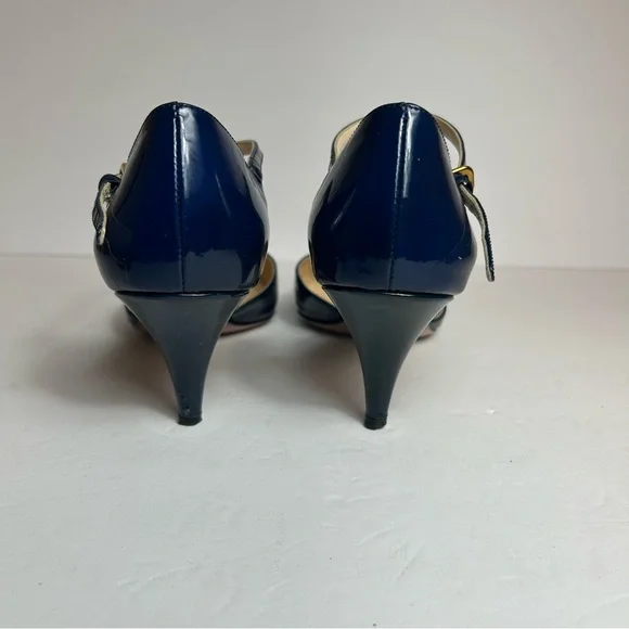 Prada Pointed Toe Kitten Heels Blue Size 36.5 US 6.5 - Picture 4 of 13